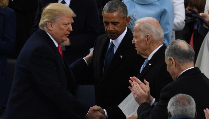 Donad Trump and Joe Biden meet
